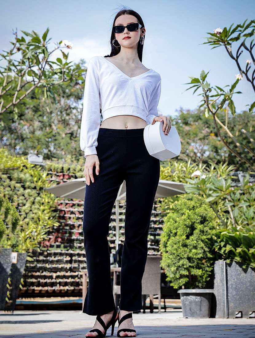 women's 3-in-1 versatile crop top with high neck inner & full sleeve outer - 21930747 -  Standard Image - 4