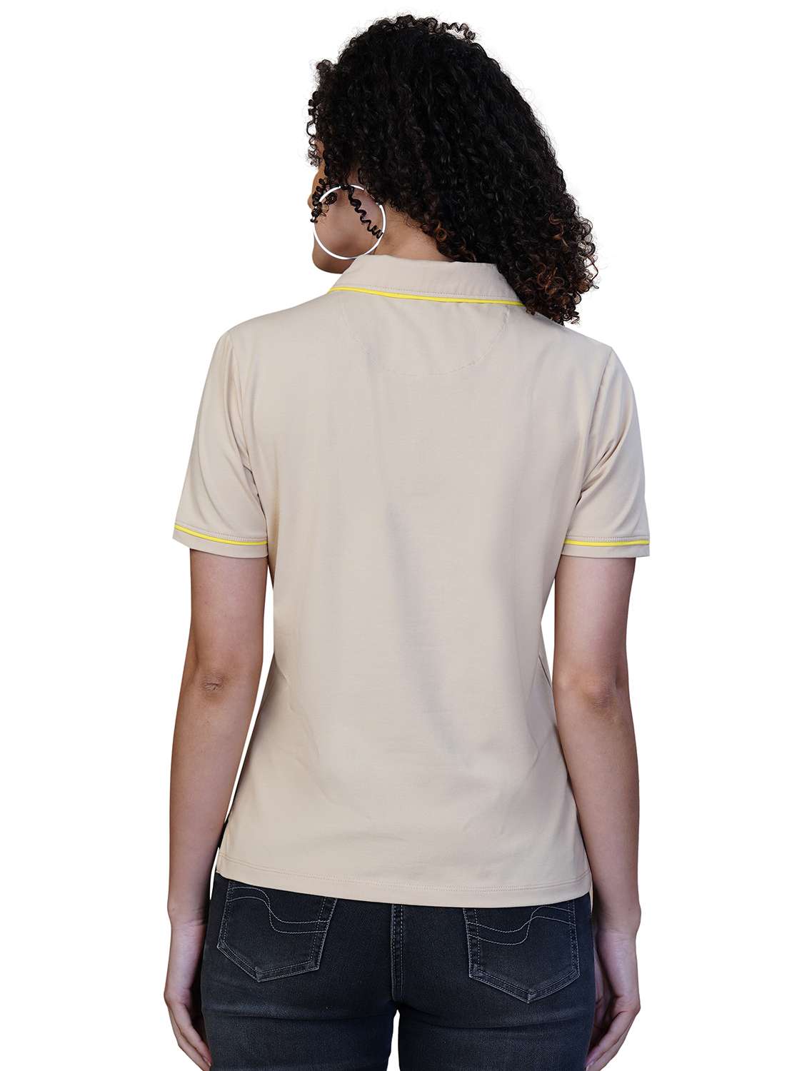women solid short sleeves polo t-shirt - 21930768 -  Standard Image - 1