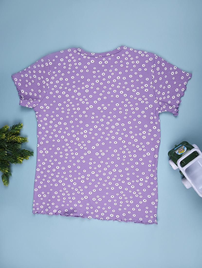 girls printed short sleeve tee - 21930815 - Standard Image - 1