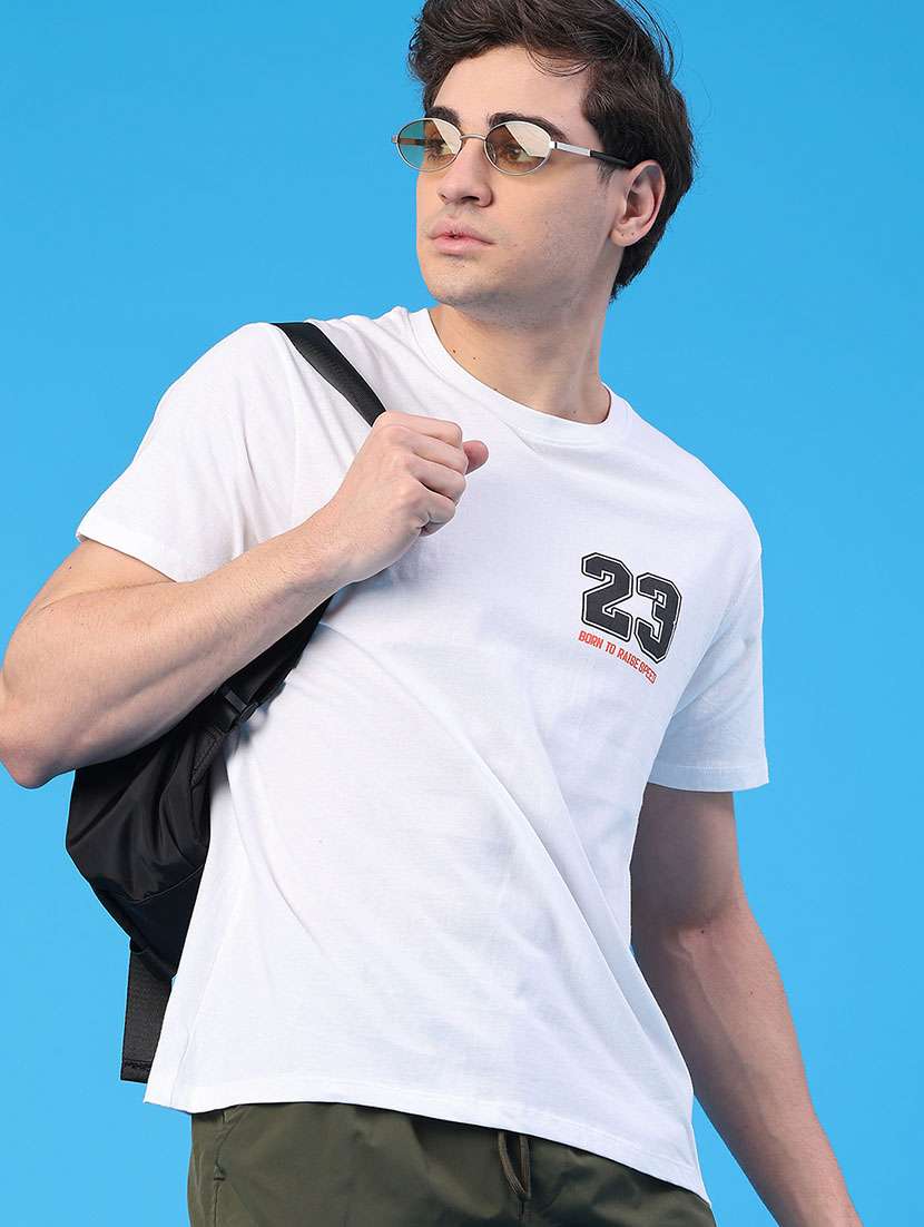 men typographic short sleeve regular fit t-shirt - 21930889 -  Standard Image - 1