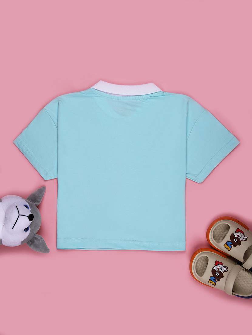 girls printed short sleeve polo tee - 21930898 -  Standard Image - 1