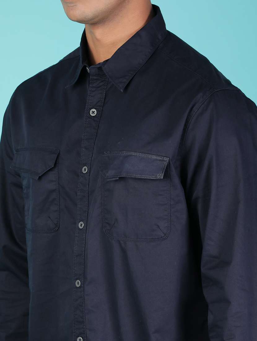 men solid long sleeve regular fit shirt - 21930942 -  Standard Image - 4