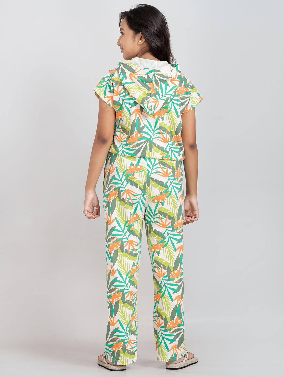 girls printed top & trouser co-ords set - 21930977 - Standard Image - 4