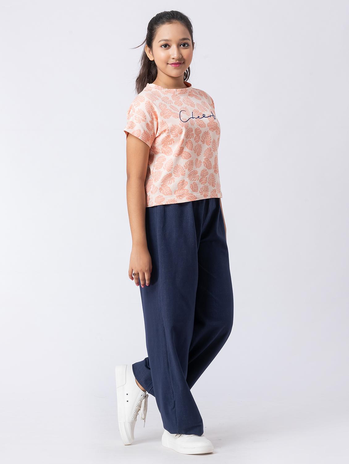 girls printed short sleeve pyjama set nightwear - 21930986 -  Standard Image - 1