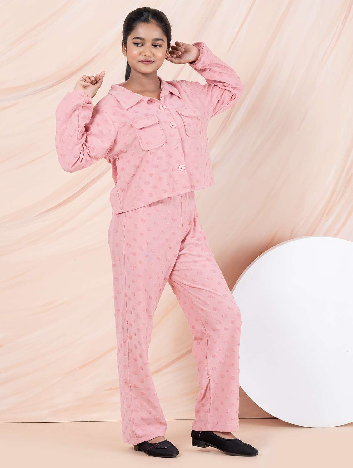 girls self designed shirt & trouser co-ord set - 21930991 -  Standard Image - 4