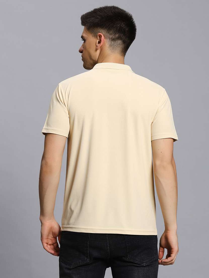 men solid short sleeve regular fit polo t-shirt - 21931022 - Standard Image - 4