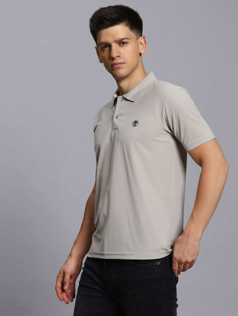 men solid short sleeve regular fit polo t-shirt - 21931023 - Standard Image - 1
