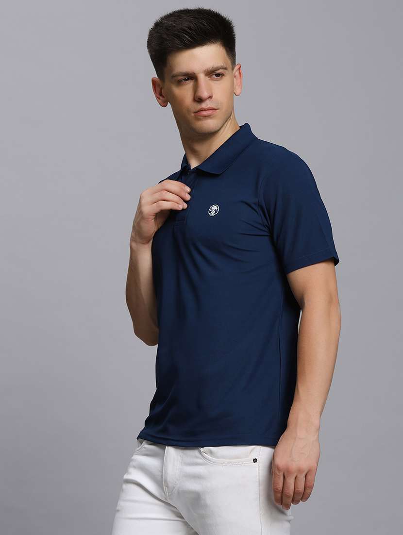 men solid short sleeve regular fit polo t-shirt - 21931026 -  Standard Image - 1