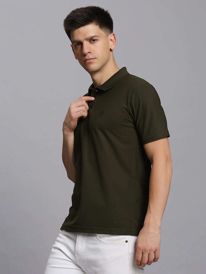 men solid short sleeve regular fit polo t-shirt - 21931027 - Standard Image - 1