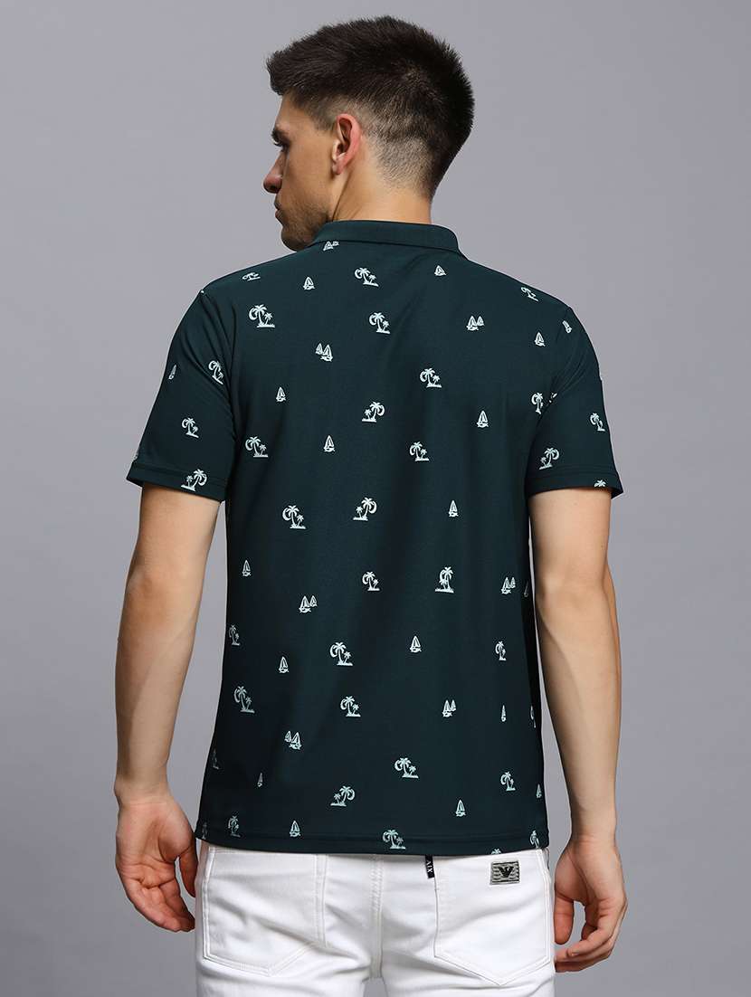 men printed short sleeve regular fit polo t-shirt - 21931029 - Standard Image - 4