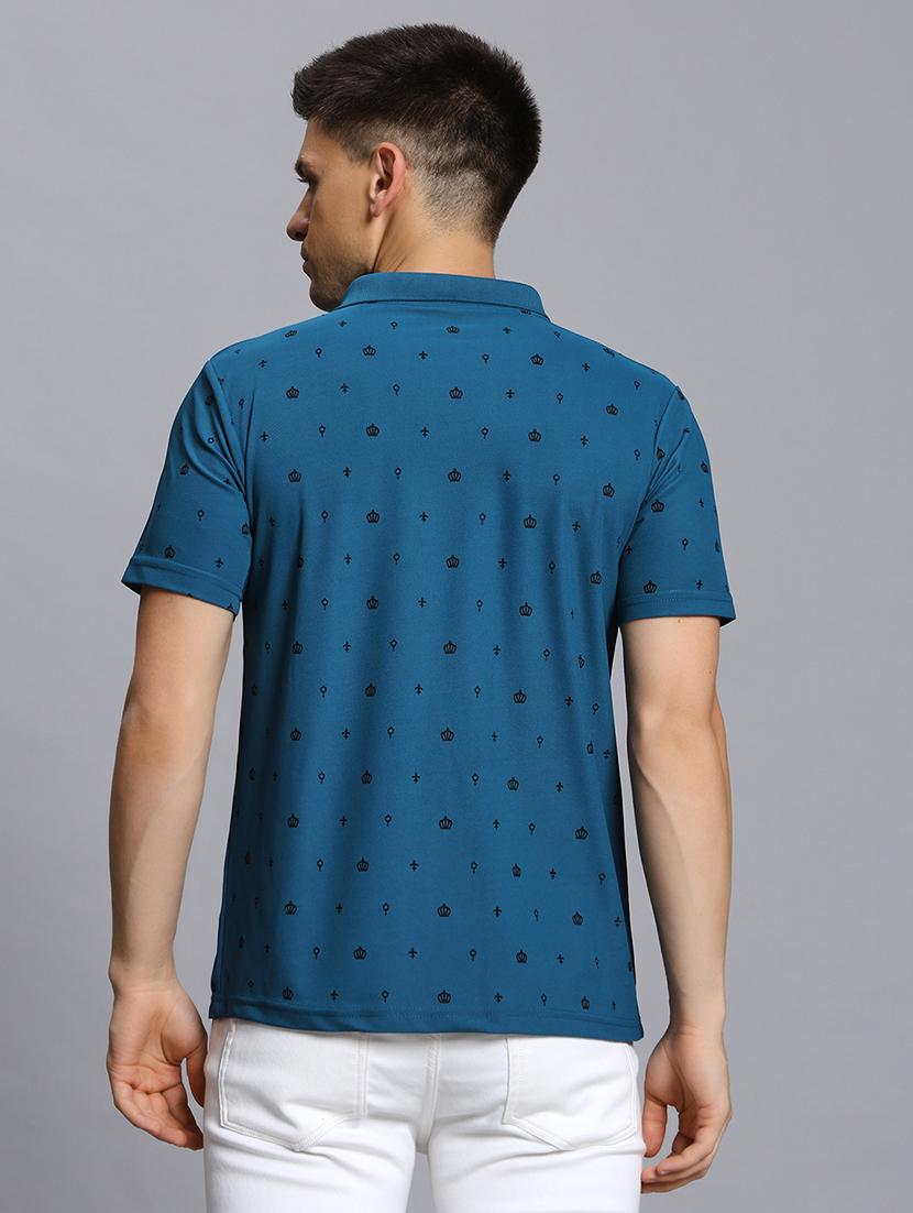 men printed short sleeve regular fit polo t-shirt - 21931034 - Standard Image - 4