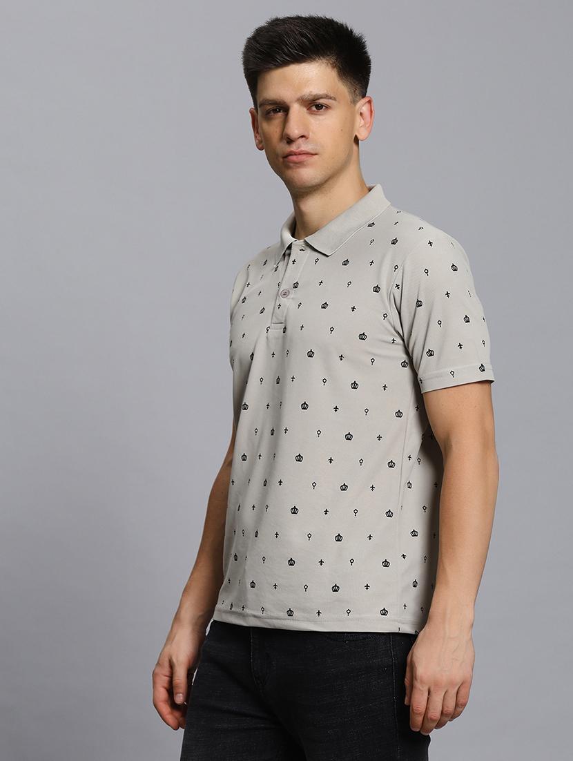 men printed short sleeve regular fit polo t-shirt - 21931035 -  Standard Image - 1