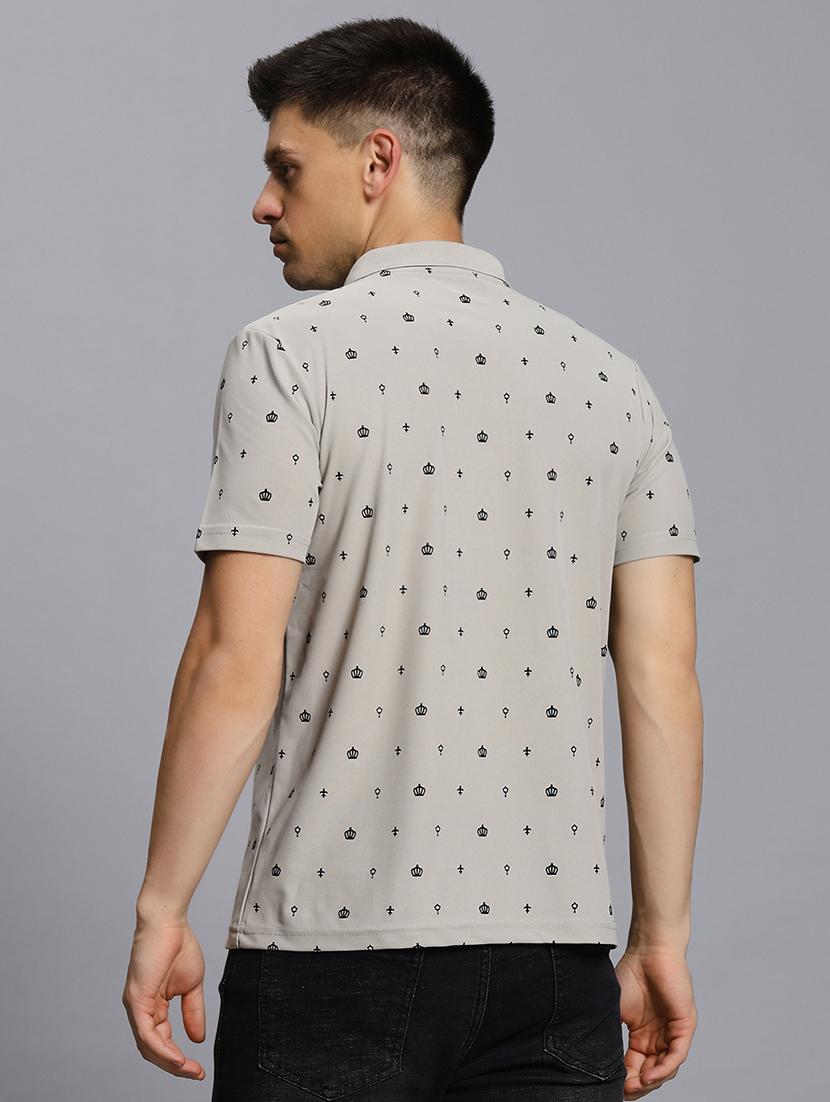 men printed short sleeve regular fit polo t-shirt - 21931035 - Standard Image - 4