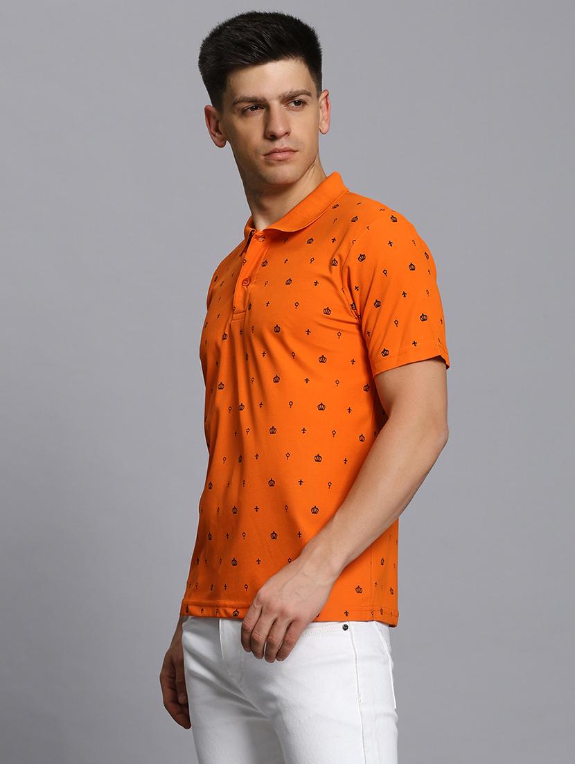 men printed short sleeve regular fit polo t-shirt - 21931036 -  Standard Image - 1