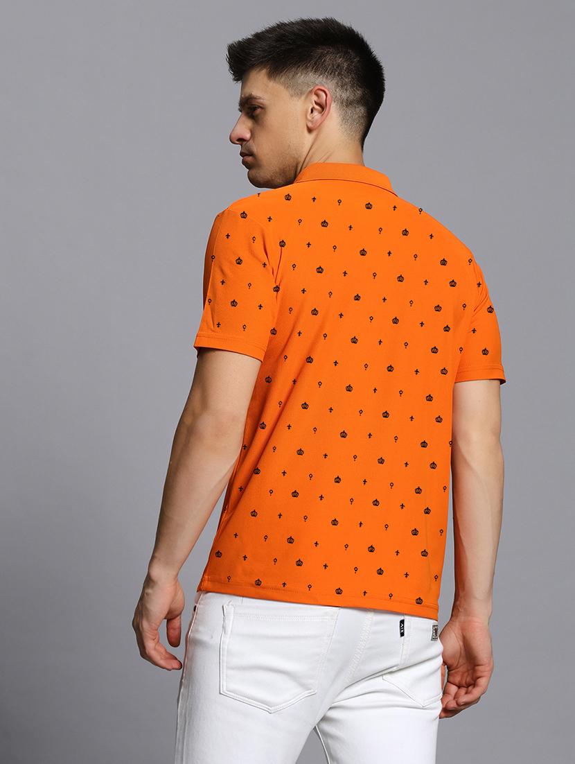 men printed short sleeve regular fit polo t-shirt - 21931036 - Standard Image - 4