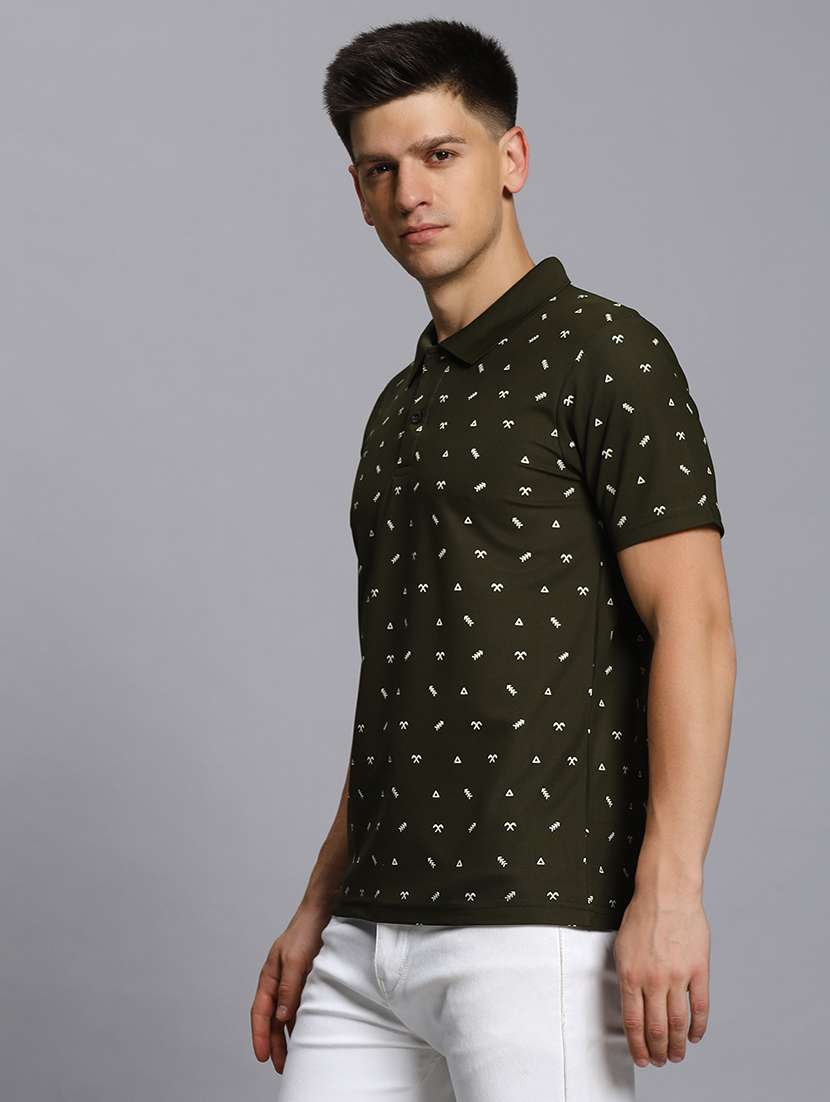 men printed short sleeve regular fit polo t-shirt - 21931038 - Standard Image - 1