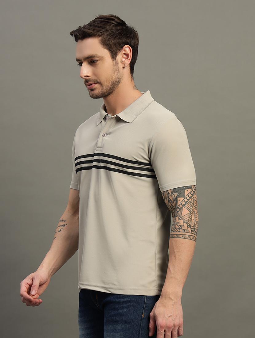 men striped short sleeve regular fit polo t-shirt - 21931040 - Standard Image - 1