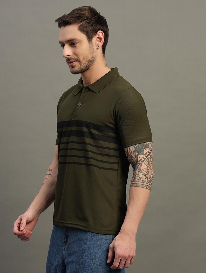 men striped short sleeve regular fit polo t-shirt - 21931043 -  Standard Image - 1