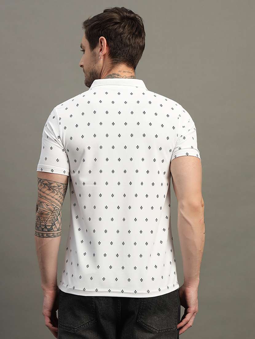 men printed short sleeve regular fit polo t-shirt - 21931046 - Standard Image - 4