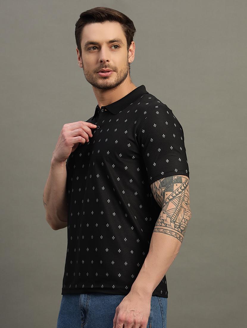 men printed short sleeve regular fit polo t-shirt - 21931047 - Standard Image - 1
