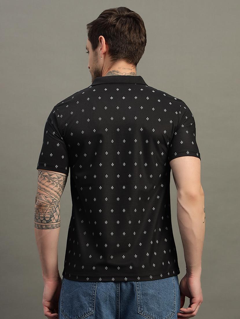 men printed short sleeve regular fit polo t-shirt - 21931047 - Standard Image - 4