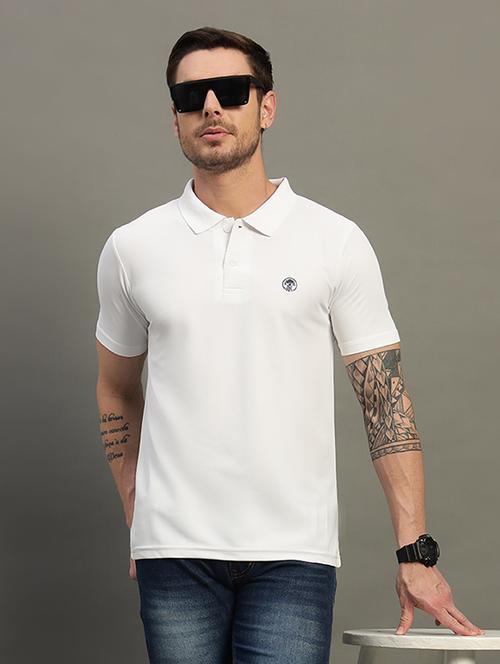 men solid short sleeve regular fit polo t-shirt - 21931049 -  Standard Image - 0