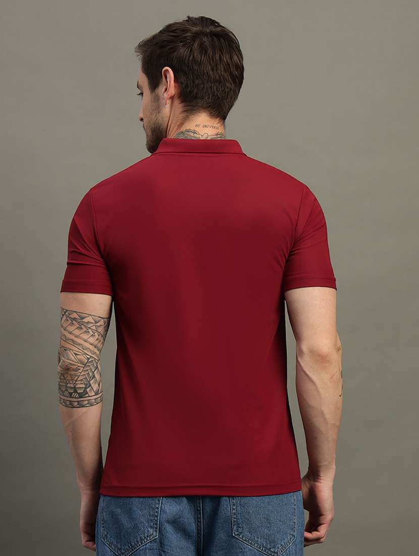 men solid short sleeve regular fit polo t-shirt - 21931050 - Standard Image - 4