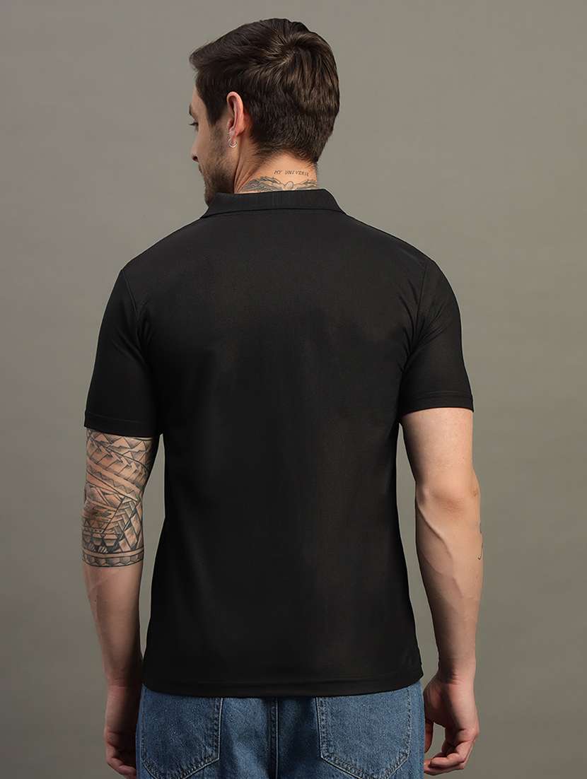 men solid short sleeve regular fit polo t-shirt - 21931051 - Standard Image - 4