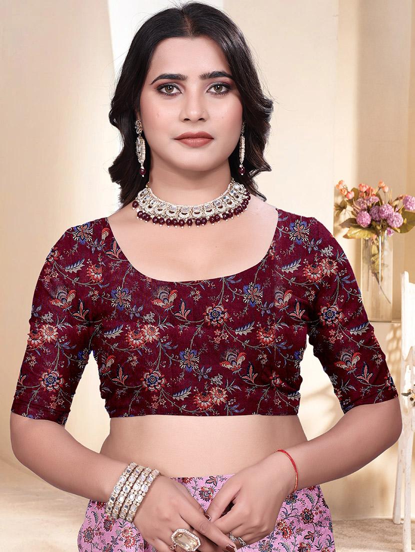 women printed casual wear saree with blouse - 21931221 - Standard Image - 4