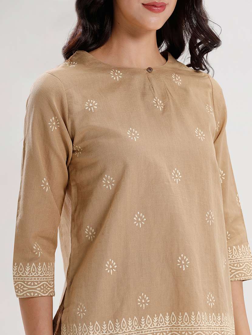 beige cotton regular top - 21931251 -  Standard Image - 4