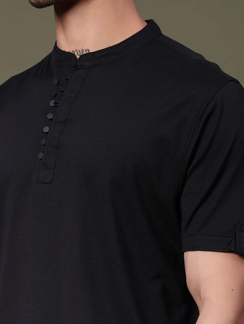men solid short sleeve regular fit t-shirt - 21931264 - Standard Image - 4