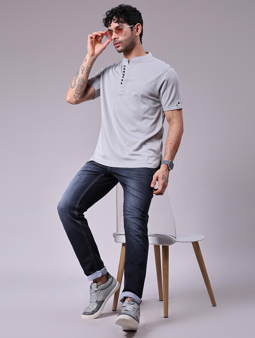 men solid short sleeve regular fit t-shirt - 21931295 - Standard Image - 4