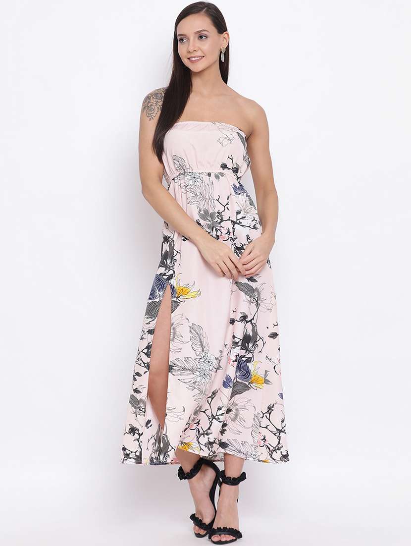 women floral print sleeveless tube dress - 21931405 -  Standard Image - 1