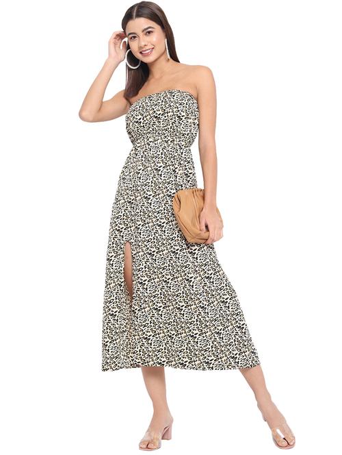 women white animal print a-line tube dress - 21931407 -  Standard Image - 0