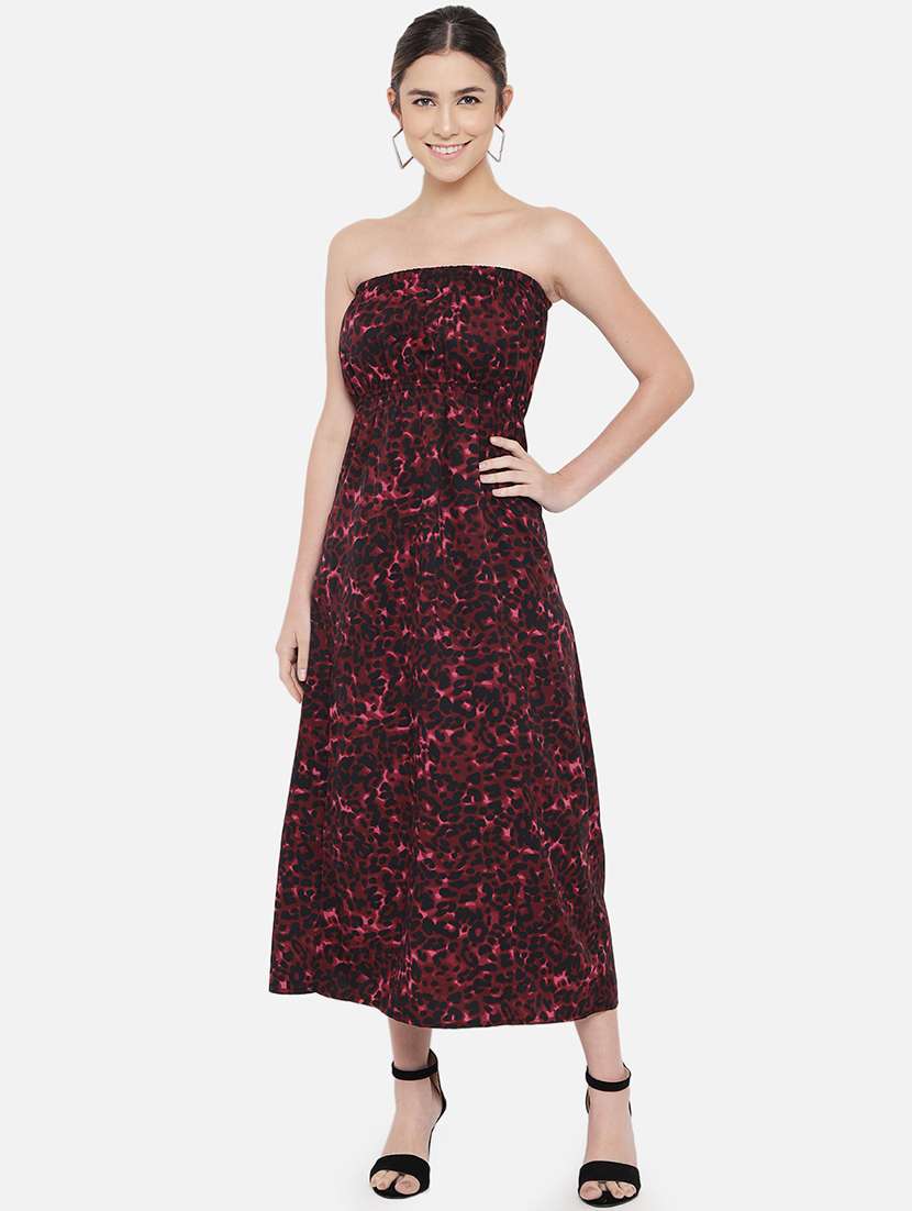 women animal print sleeveless side slit tube dress - 21931415 - Standard Image - 6