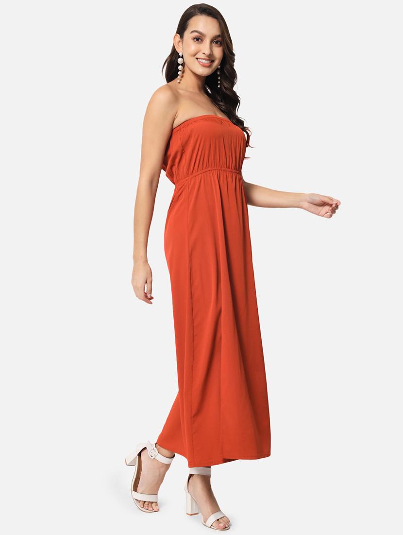 women beige solid sleeveless tube dress - 21931428 - Standard Image - 1