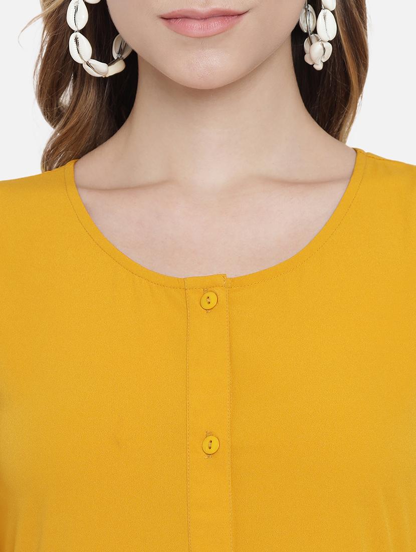 women solid round neck fit and flared dress - 21931435 - Standard Image - 4