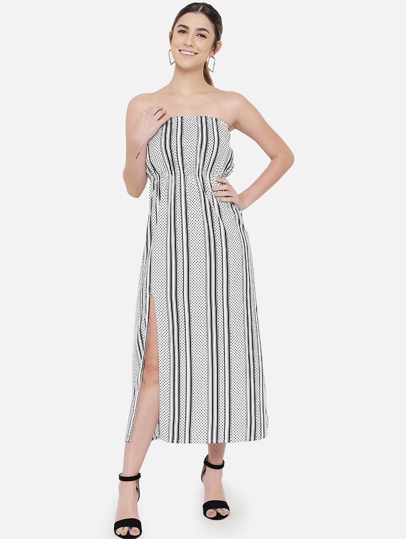 women white printed a-line tube dress - 21931452 -  Zoom Image - 0