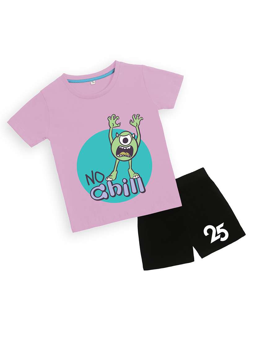 boys printed t-shirt & shorts casual wear set - 21931457 -  Standard Image - 1