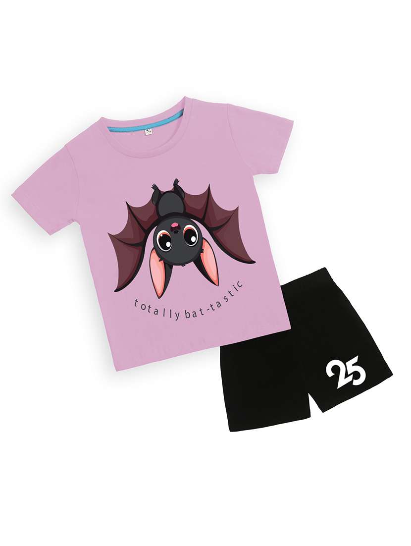 boys printed t-shirt & shorts casual wear set - 21931459 -  Standard Image - 1