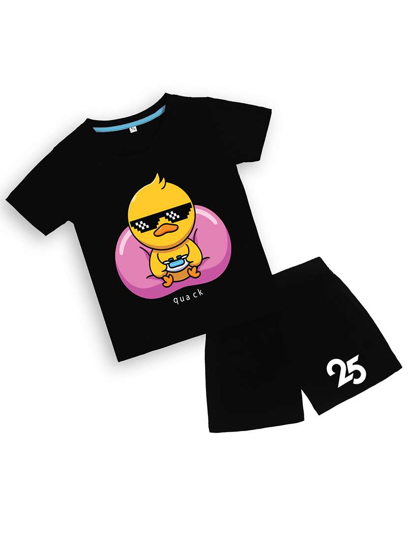 boys printed t-shirt & shorts casual wear set - 21931464 -  Standard Image - 1