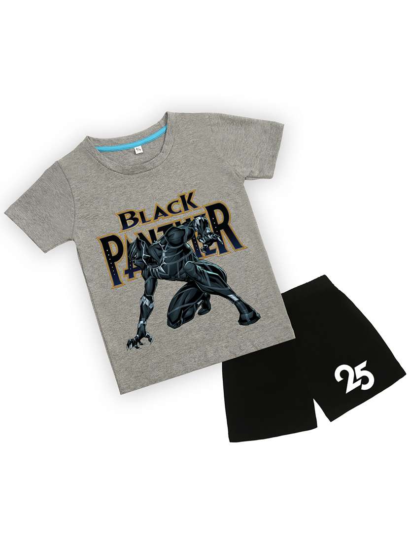 boys printed t-shirt & shorts casual wear set - 21931466 -  Standard Image - 1