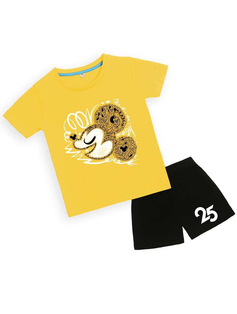 boys printed t-shirt & shorts casual wear set - 21931468 -  Standard Image - 1