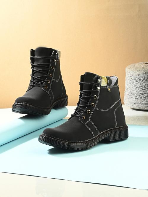 men black lace up boot - 21931621 -  Standard Image - 0