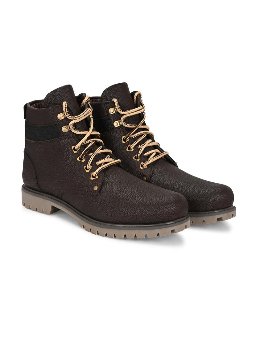 men brown lace up boot - 21931622 -  Standard Image - 1