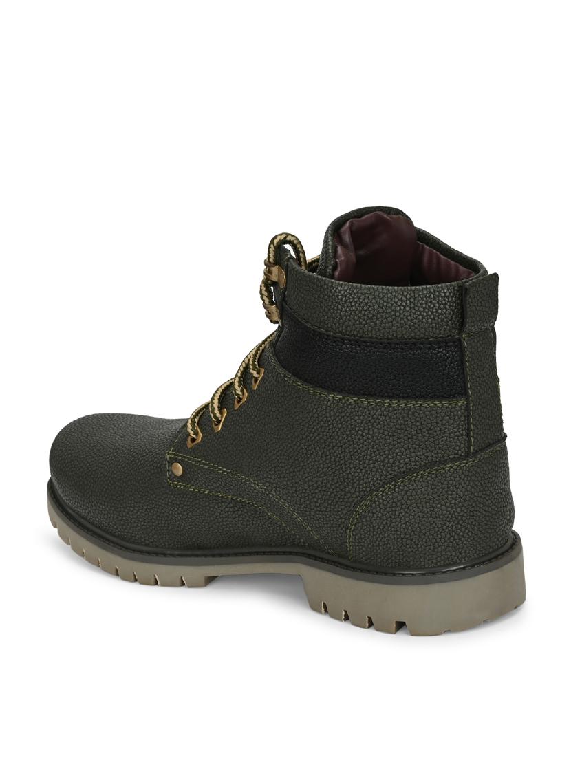 men olive lace up boot - 21931623 - Standard Image - 4