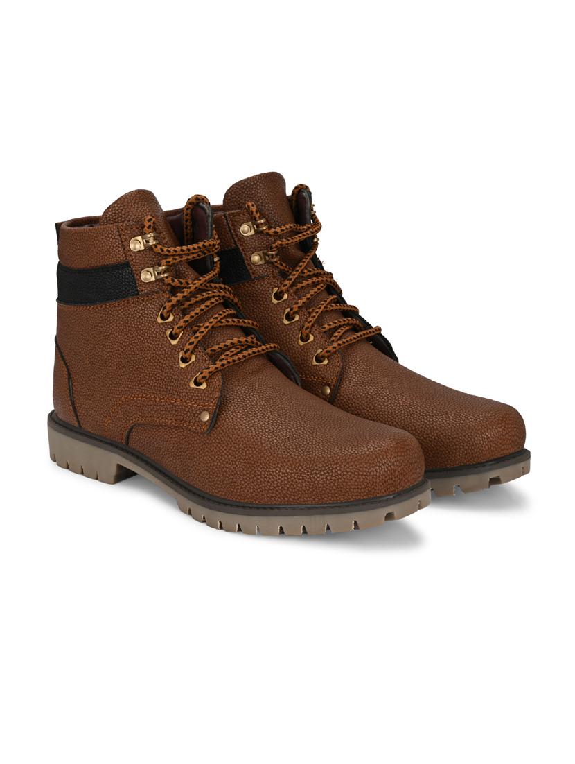 men brown lace up boot - 21931624 -  Standard Image - 1