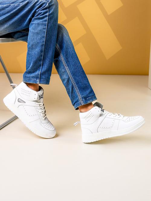 men white lace up sneaker - 21931645 -  Standard Image - 0