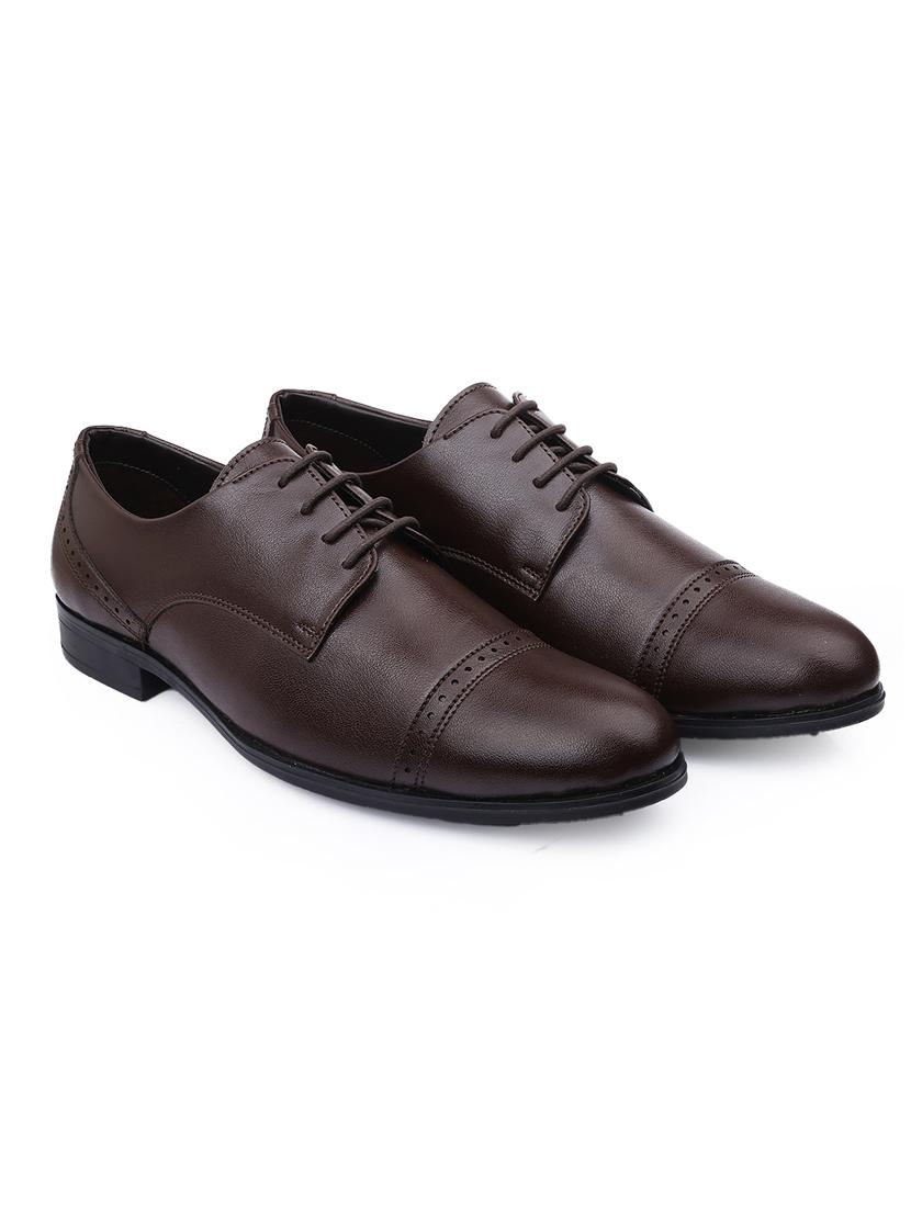 men brown lace-up brouge - 21931650 - Standard Image - 1