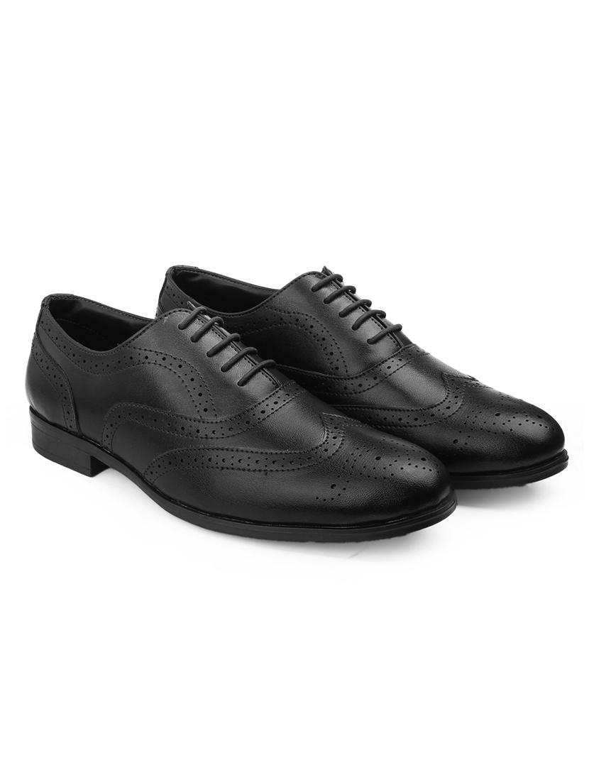 men black lace-up brouge - 21931659 - Standard Image - 1